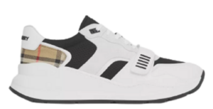 Giày Burberry Suede And Vintage Check Cotton 'Black White' 80518391
