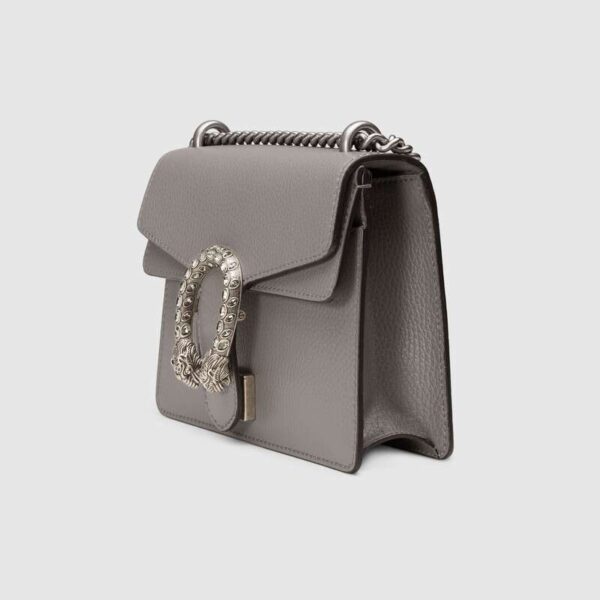 Túi Gucci Grey Dionysus Leather Mini Bag Dusty Grey Leather 421970 CAOGN 1293 - Ảnh 3