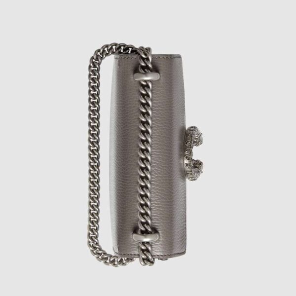 Túi Gucci Grey Dionysus Leather Mini Bag Dusty Grey Leather 421970 CAOGN 1293 - Ảnh 4