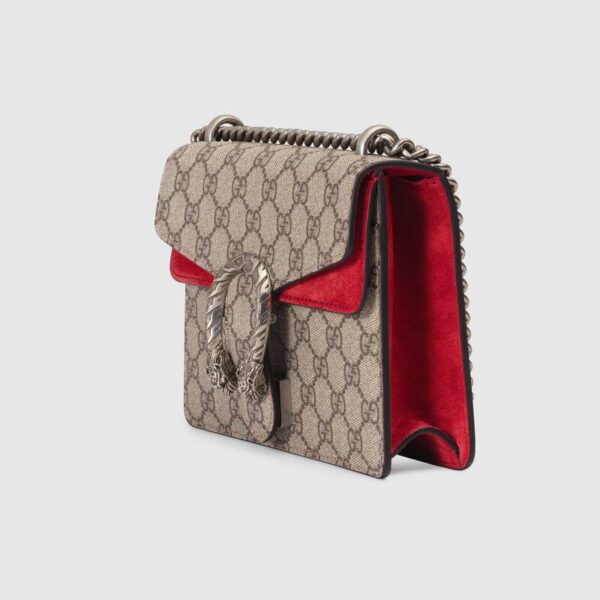 Túi Gucci GG Supreme Dionysus Mini Bag With Red Detail 421970 KHNRN 8698 - Ảnh 2