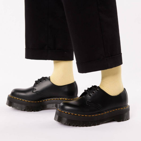 Giày Dr.Martens 1461 Quad Black Polished Smooth Black 25567001 - Ảnh 7