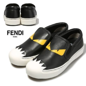 Alternative view of Giày Fendi Women's Black Leather Slip On Sneakers 8E5110 4RU F0700