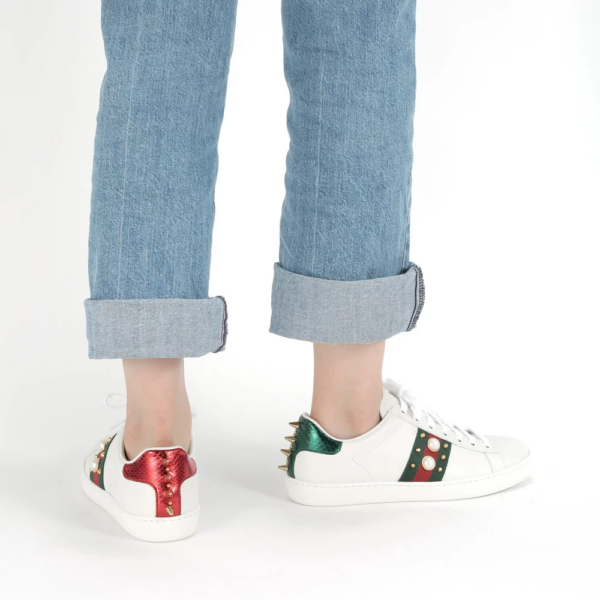 Giày Gucci Wmns Ace Studded 'White' 431887-A38G0-9064 - Ảnh 2