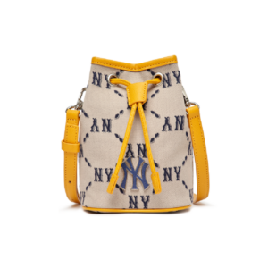 Túi MLB Monogram Mini Bucket NY Yankees Beige 3ABMS022N-50BGS