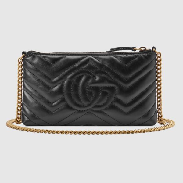 Túi Gucci Black GG Marmont Matelassé Mini Chain Bag 443447 DTD1T 1000 - Ảnh 3