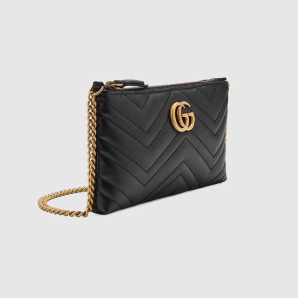 Túi Gucci Black GG Marmont Matelassé Mini Chain Bag 443447 DTD1T 1000 - Ảnh 2