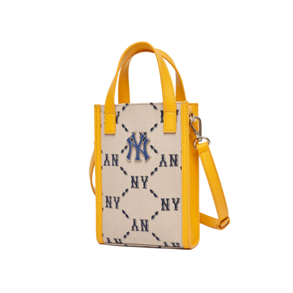 Túi MLB Mobile Cross Bag NY Yankees 'Beige' 3ACRH012N-50BGS - Ảnh 4