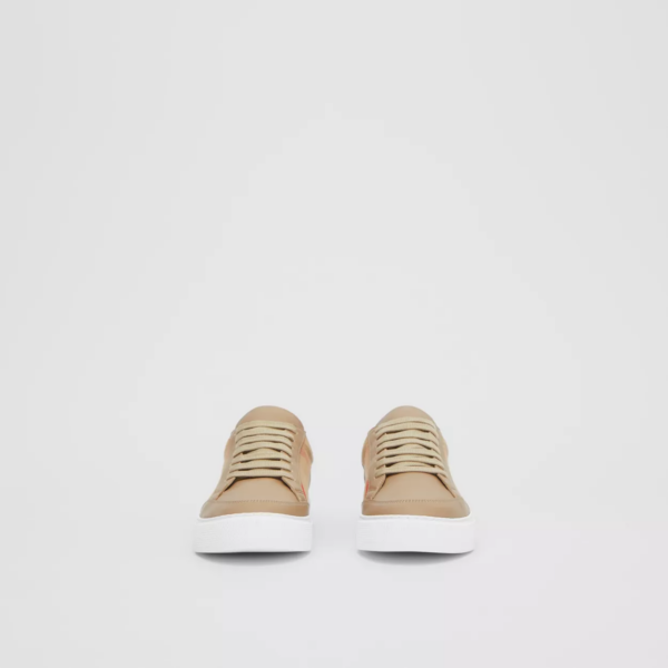 Giày Burberry House Check Cotton Sneakers Tan 80243301 - Ảnh 3