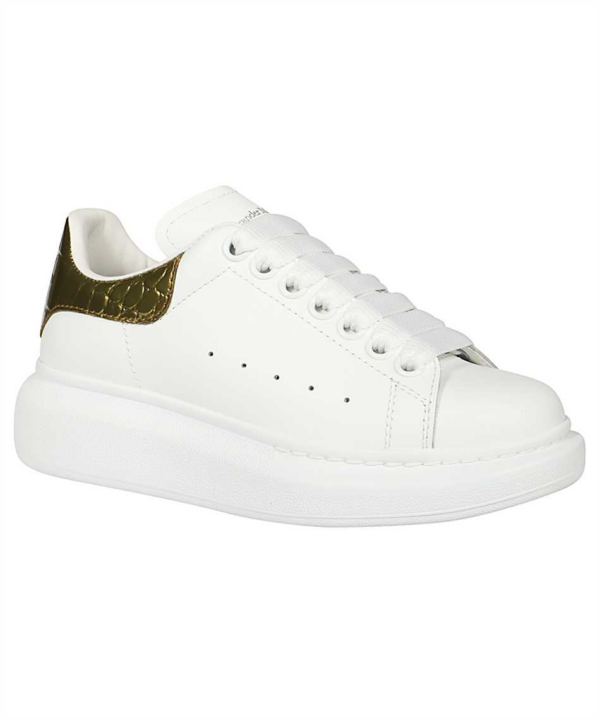 Giày Alexander McQueen Wmns Oversized Sneaker 'Gold Crocodile' 553770-WHYBQ-9075 - Ảnh 2