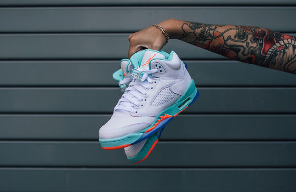 Giày Nike Air Jordan 5 Retro 'Light Aqua' 440892-100 - Ảnh 7