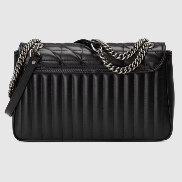 Túi Gucci GG Marmont Medium Shoulder Black Leather ‎443496-UM8AN-1000 - Ảnh 4