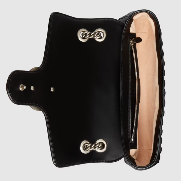 Túi Gucci GG Marmont Medium Shoulder Black Leather ‎443496-UM8AN-1000 - Ảnh 3
