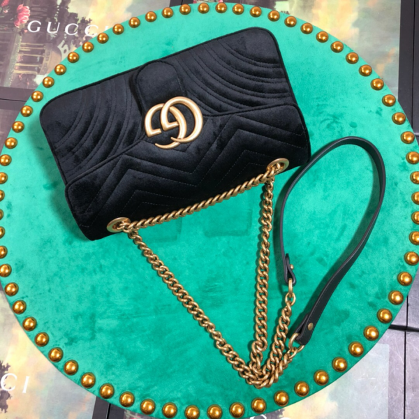 Túi Gucci GG Marmont Velvet Shoulder Bag 443497-K4D2T-1000 - Ảnh 2