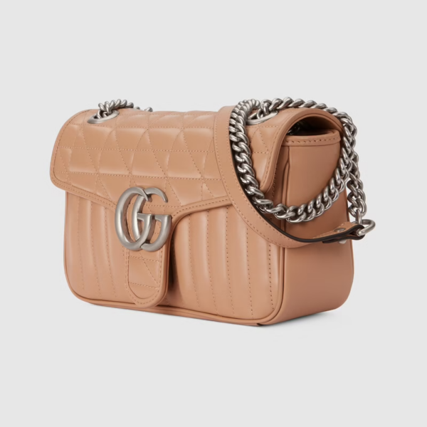 Túi Gucci GG Marmont Small Shoulder Rose Beige Leather 443497-UM8AN-2754 - Ảnh 7