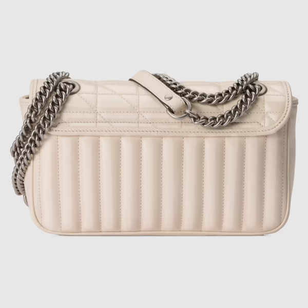 Túi Gucci GG Marmont Small Shoulder White Leather 443497-UM8AN-9022 - Ảnh 4