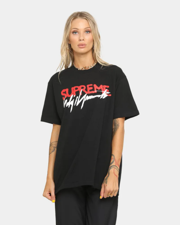 Áo Supreme Yohji Yamamoto Logo Tee Black SUP-YOYLTBK - Ảnh 3