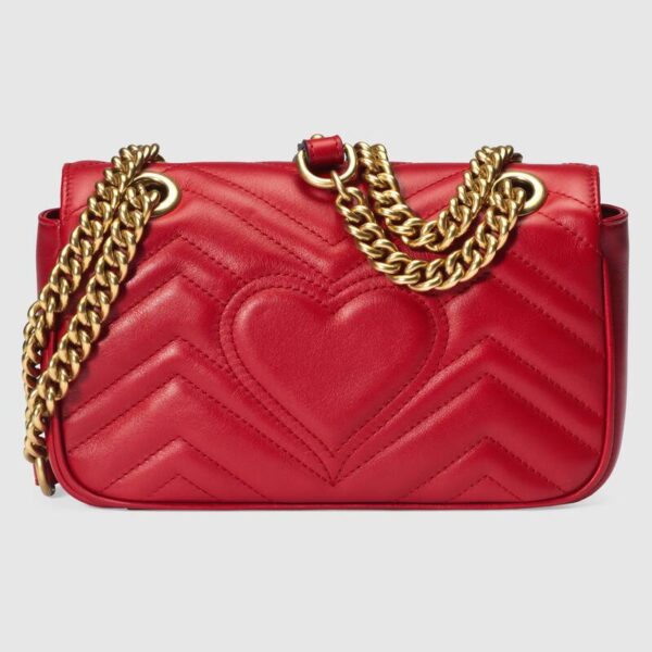 Túi Gucci GG Marmont Matelassé Mini Bag Red 446744 DTDIT 6433 - Ảnh 5