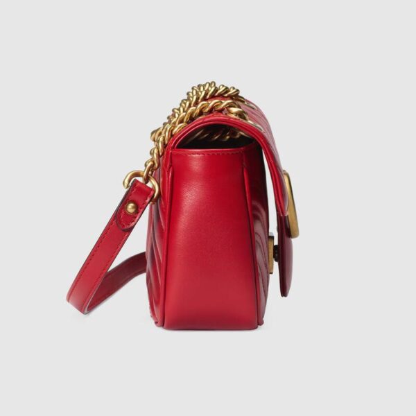 Túi Gucci GG Marmont Matelassé Mini Bag Red 446744 DTDIT 6433 - Ảnh 6