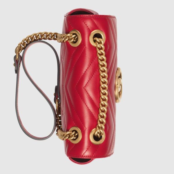 Túi Gucci GG Marmont Matelassé Mini Bag Red 446744 DTDIT 6433 - Ảnh 7