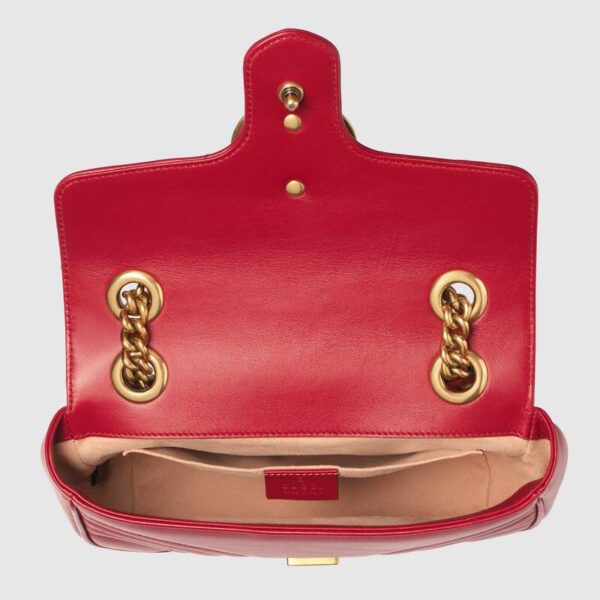 Túi Gucci GG Marmont Matelassé Mini Bag Red 446744 DTDIT 6433 - Ảnh 8