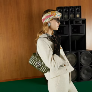 Tui Gucci GG Marmont Mini Shoulder Bag 'Green' ‎446744-UM8AF-3352