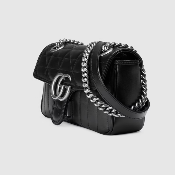 Túi Gucci GG Marmont Mini Shoulder Black Leather 446744-UM8AN-1000 - Ảnh 5