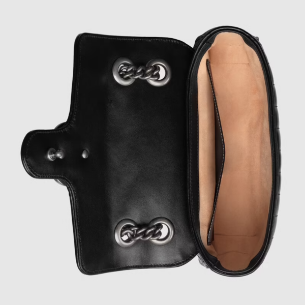 Túi Gucci GG Marmont Mini Shoulder Black Leather 446744-UM8AN-1000 - Ảnh 3