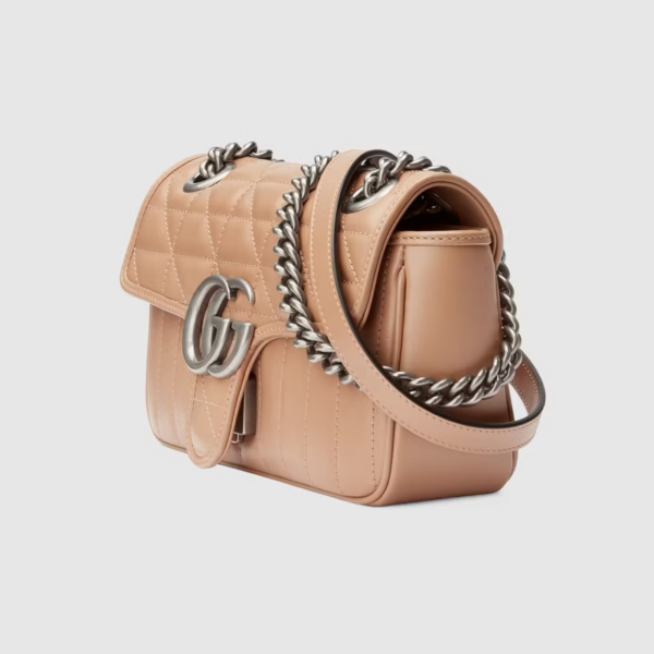 Túi Gucci GG Marmont Mini Shoulder Rose Beige Leather 446744-UM8AN-2754 - Ảnh 5