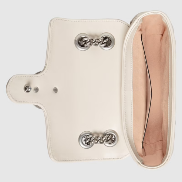 Túi Gucci GG Marmont Mini Shoulder White Leather ‎446744-UM8AN-9022 - Ảnh 3