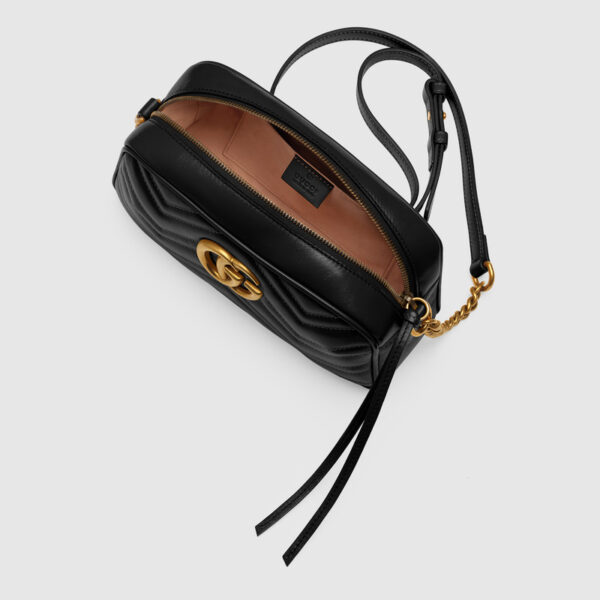 Túi Gucci GG Marmont Matelassé Shoulder Bag Black Leather 447632 DRW1T 1000 - Ảnh 5