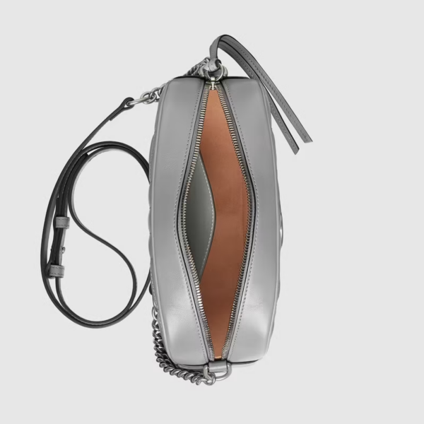 Túi Gucci GG Marmont Small Shoulder Dark Grey Leather 447632-UM8BN-1711 - Ảnh 3