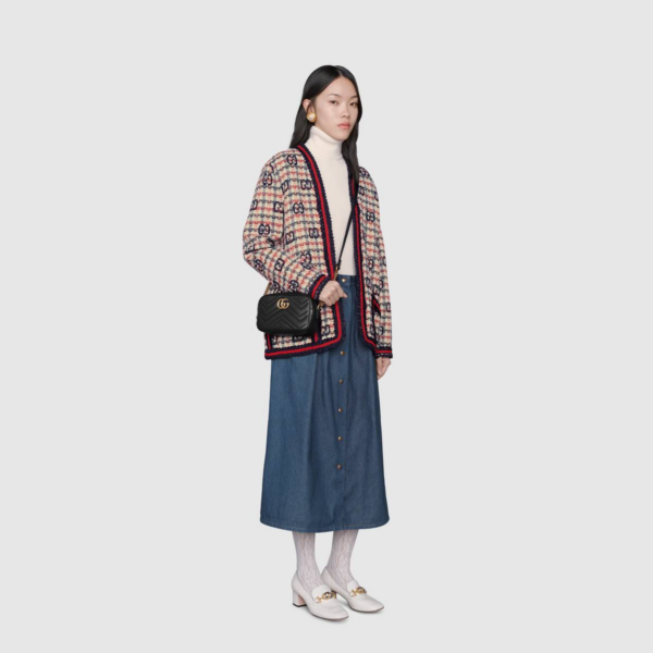 Túi Gucci GG Marmont Matelassé Mini Bag 448065 DTD1T 1000 - Ảnh 7