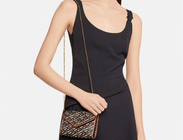 Túi Versace La Greca Signature Shoulder Black Caramel 1002054-1A01444-5B17V - Ảnh 2
