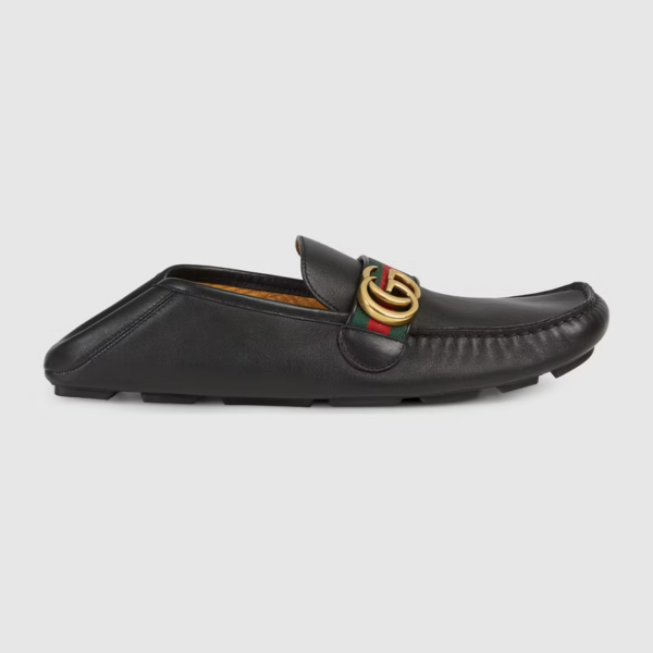 Giay Gucci Leather Driver With Web 'Black' 450891-DTM10-1060