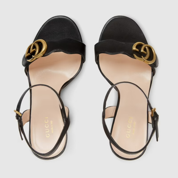 Giày Gucci Leather Sandal ‎453378-A3N00-1000 - Ảnh 4