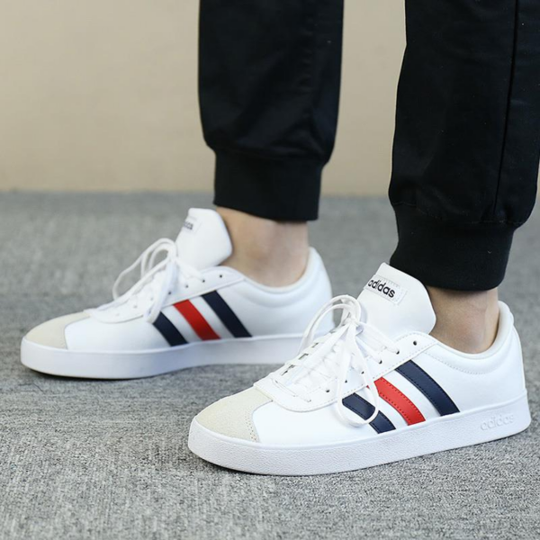 Giày Adidas Neo VL Court 2.0 White Navy Blue DA9884 - Ảnh 2