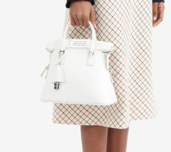 Túi Maison Margiela Women's White Leather Handbag S56WG0082P4303T1003 - Ảnh 4