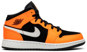 Giày Nike Air Jordan 1 Retro Mid GS 'Orange Black' 554725-062