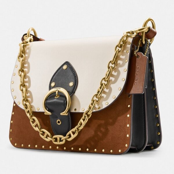 Túi Coach Beat Shoulder Bag In Colorblock With Rivets 4595 B4RGI - Ảnh 2