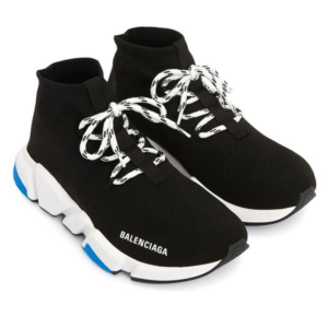 Giay Balenciaga Speedrunner Race Up Sneakers 'Black Blue' 587289-W1721-1022