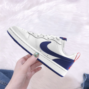 Alternative view of Nike Court Borough Low 2 White Deep Royal University Red BQ5448-113