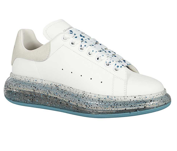 Giày Alexander McQueen Oversized Sneaker 'White Blue Splatter' 625174-WHYBB-9176 - Ảnh 3