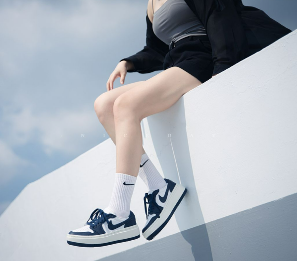 Giày Nike Air Jordan 1 Low Elevate 'Navy White' DH7004-141 - Ảnh 5