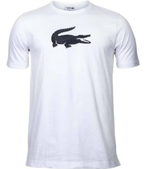 Ao Lacoste Logo T-Shirt Black and White TH3495-001