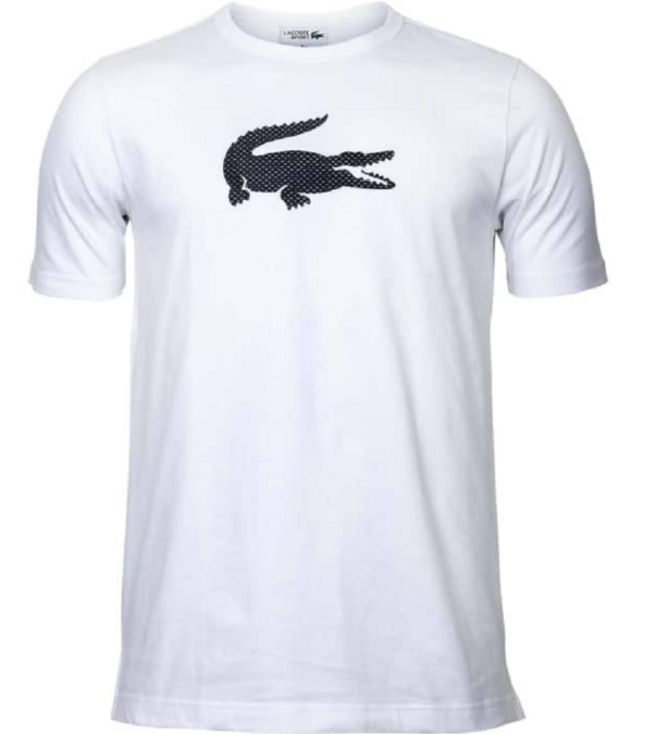 Ao Lacoste Logo T-Shirt Black and White TH3495-001