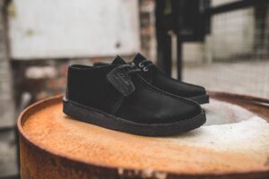 Giay Clarks Desert Trek 'Black Suede' 261-55486
