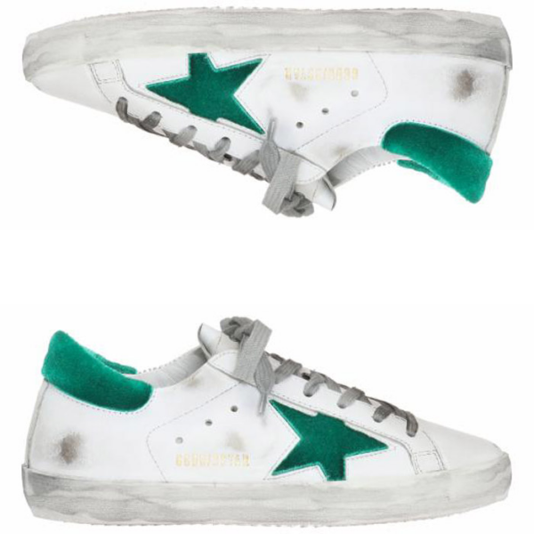 Giày Golden Goose Superstar 'White Green' G32MS590-E49 - Ảnh 5