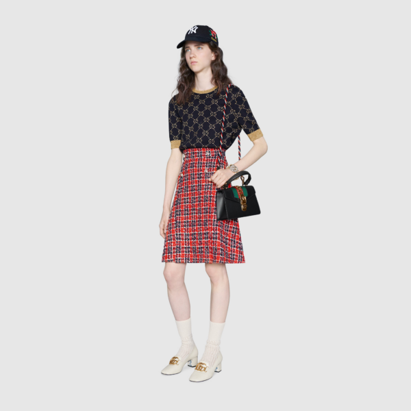 Túi Gucci Ladies Sylvie Leather Mini Bag 470270 D4ZAG 8015 - Ảnh 6