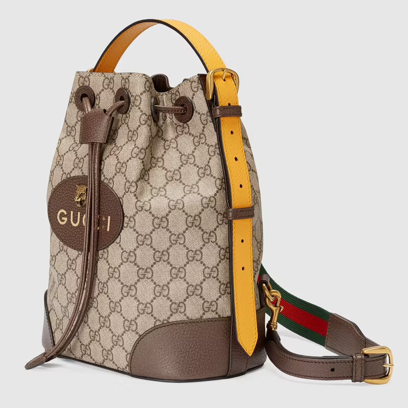 Balo Gucci Neo Vintage GG Supreme Beige And Brown Leather 473875-K9RHT-8856 - Ảnh 4