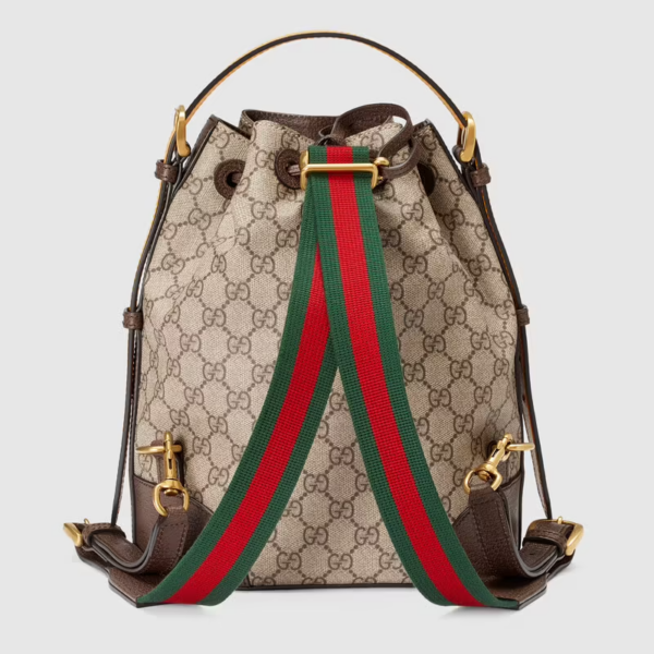 Balo Gucci Neo Vintage GG Supreme Beige And Brown Leather 473875-K9RHT-8856 - Ảnh 3